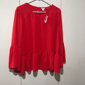 New with tags J Crew bell sleeve top